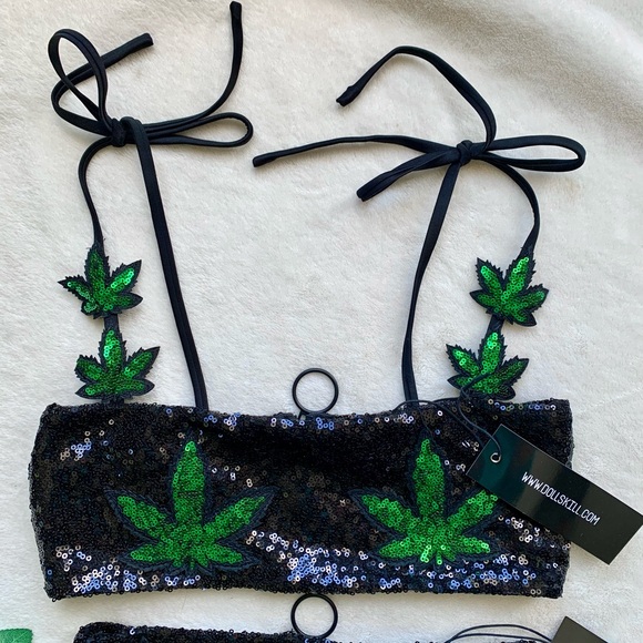 Dolls Kill Club Exx See Me Rollin’ Sequin Top and Shorts Set - Picture 6 of 17